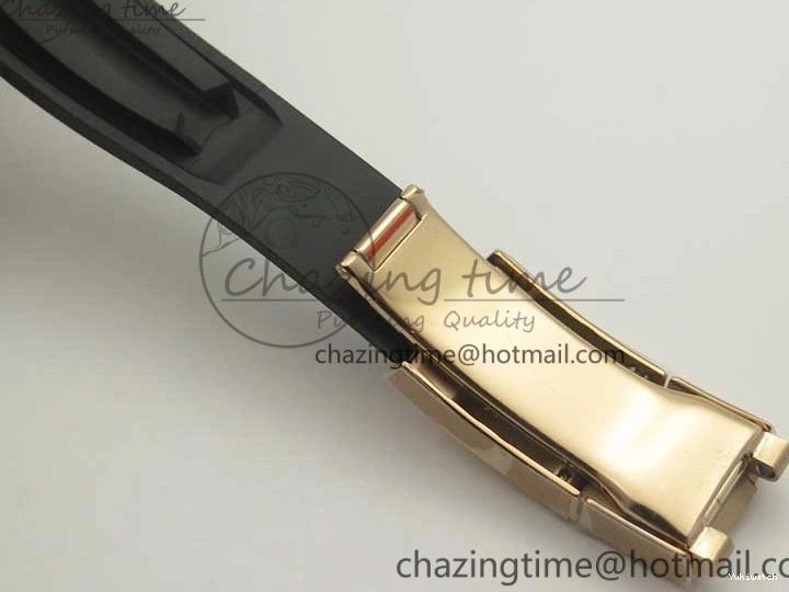 On Daytona Gold Black Super Clone Best Dial 116515 Edition 1:1 Rubber A4130 Strap Rose V2 ARF 1229